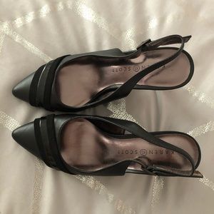 black two inch heels